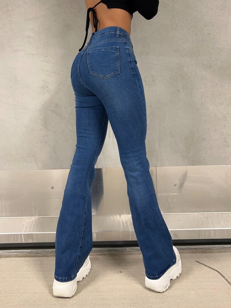 Sima Basic Flared Jeans / Dark Blue