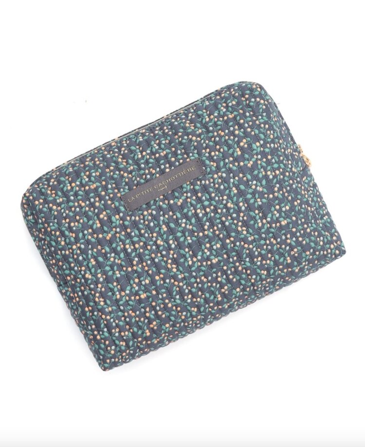 Marly Flower Toiletry Bag / Grey (Large)