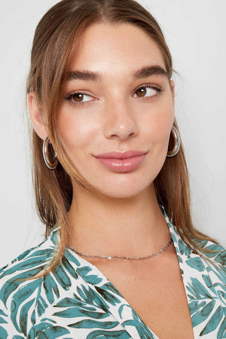 Gold Dots Hoop Earrings / Medium