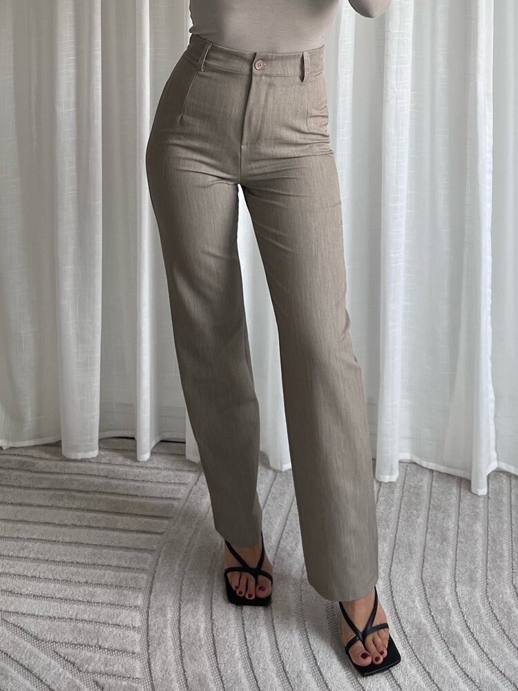 Aeri Wide Leg Trousers / Oatmeal