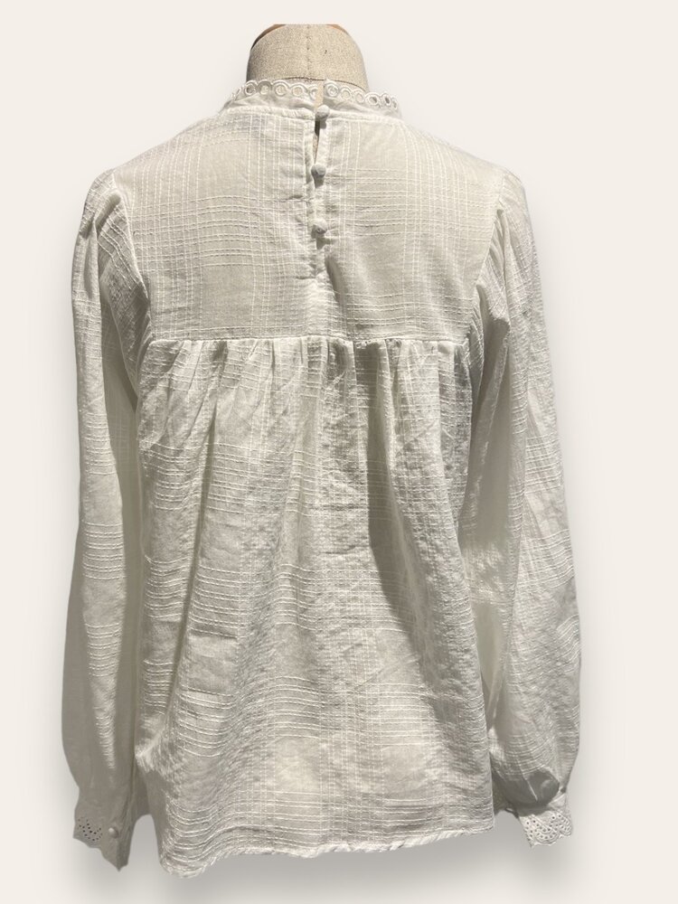 Vanessa Embroidered Blouse / White