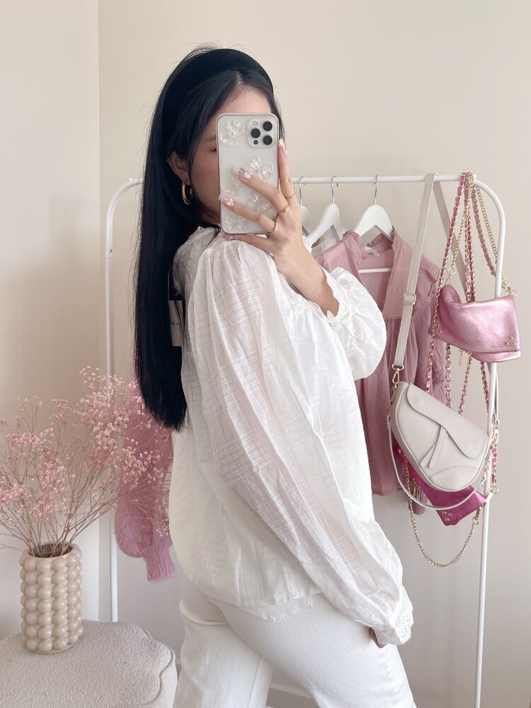 Vanessa Embroidered Blouse / White