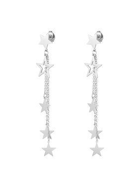 Silver Falling Stars Dangle Earrings