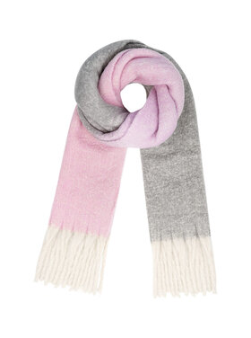 Colourful Knitted Scarf / Light Pink