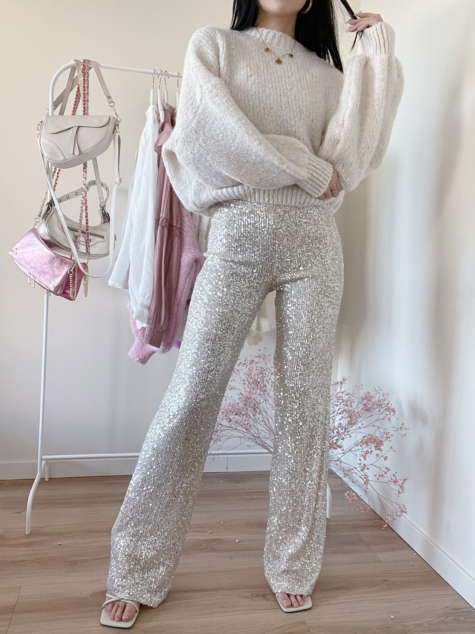 California Dreaming Silver Sequin Trousers – 12th Tribe