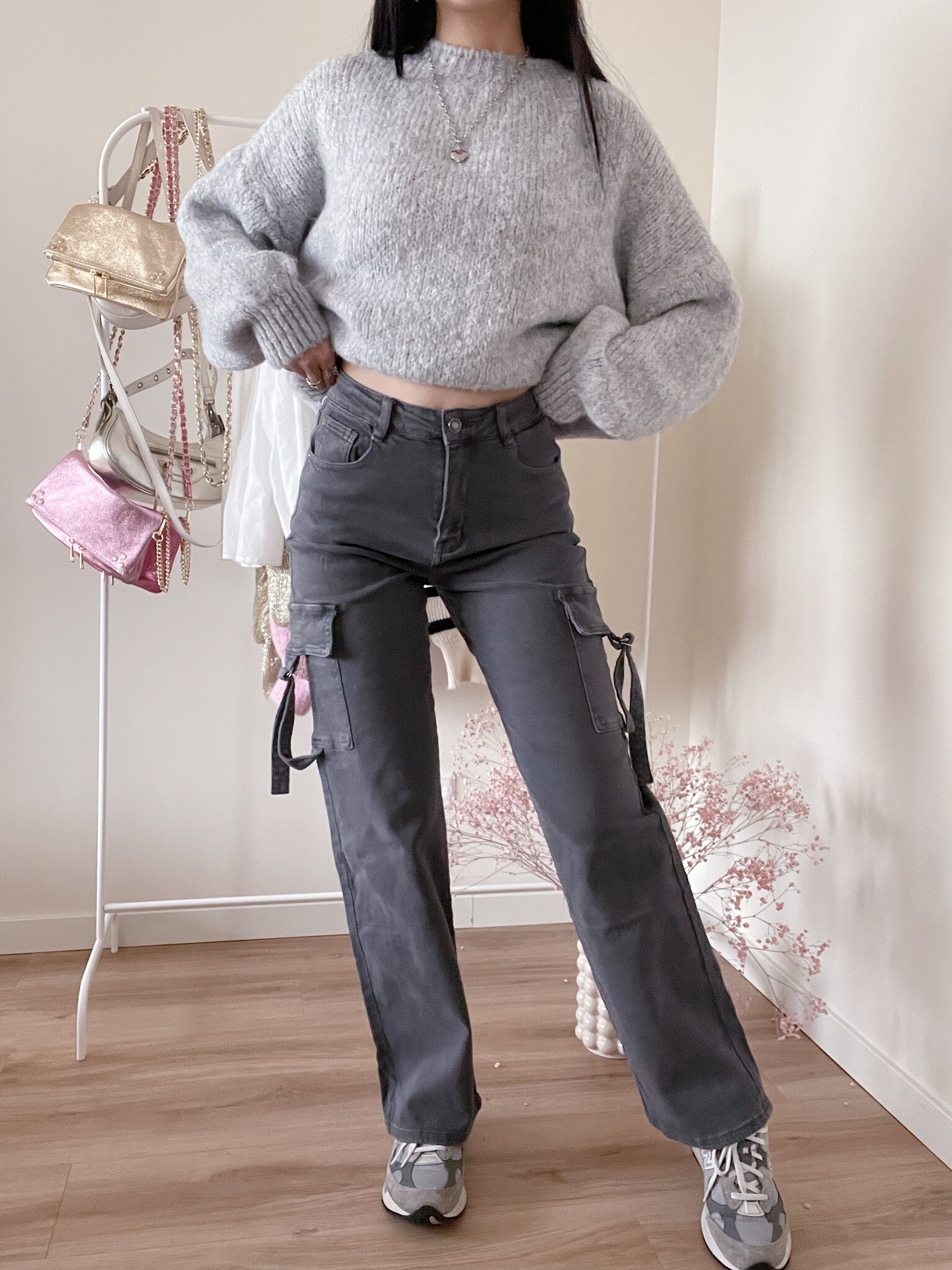 Harua Cargo Pants / Dark Grey - Hello My Love