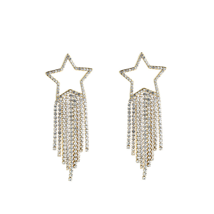 Gold Star Sparkle Party Earrings