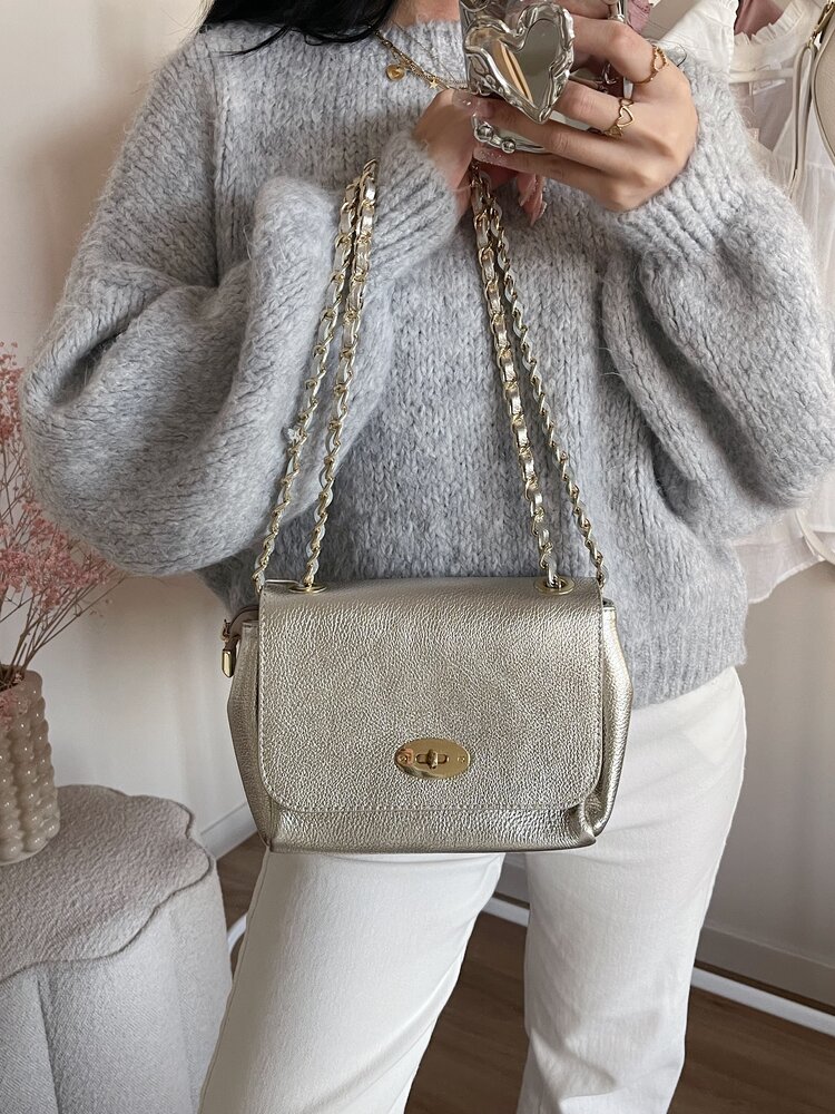 Kaya Classic Chain Bag / Metallic Gold