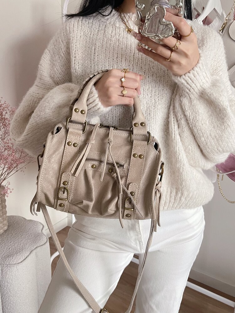 Nora City Studs Bag / Beige Sand