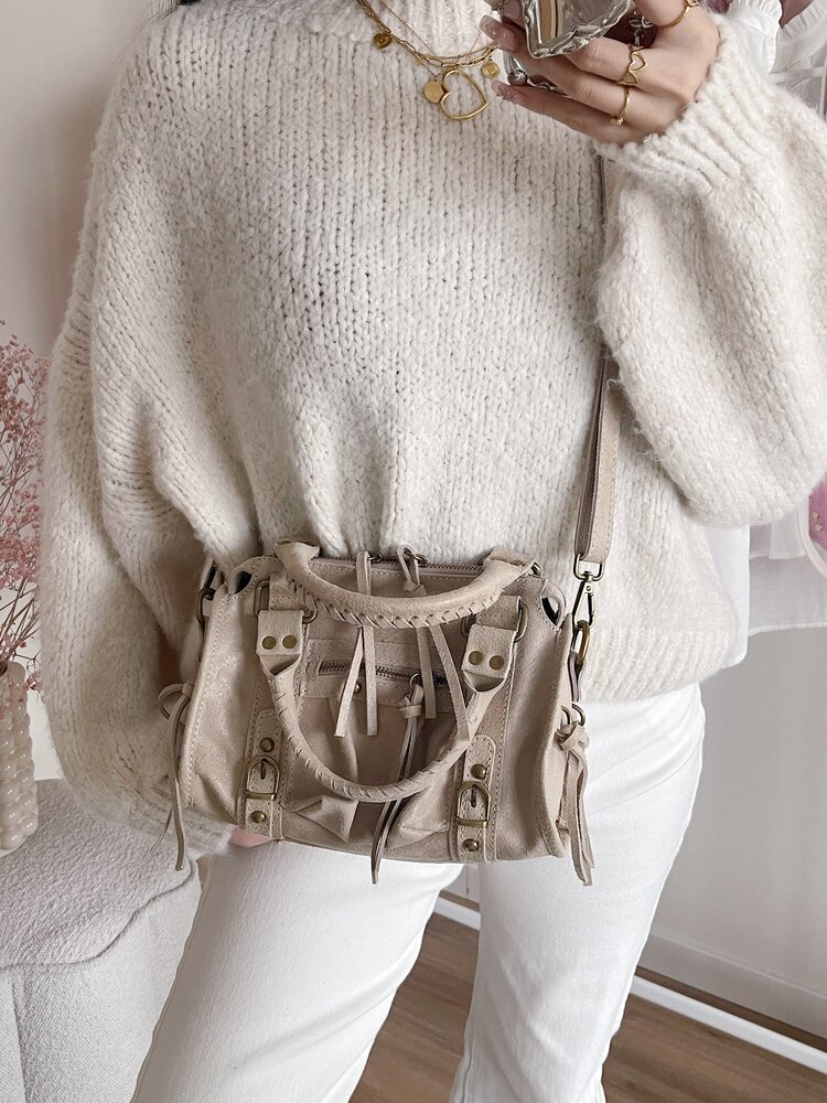 Nora City Studs Bag / Beige Sand