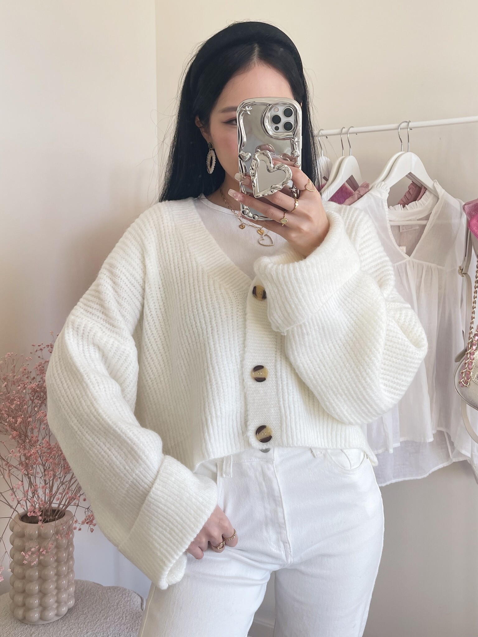 RAIVE lace button cardigan ホワイト Vintage y2k 00s 2000s 90's white lace tie front cardigan