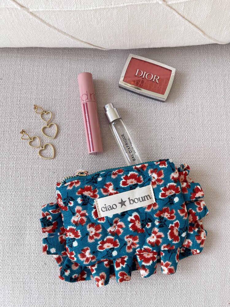 Micha Small Flower Pouch / Blue