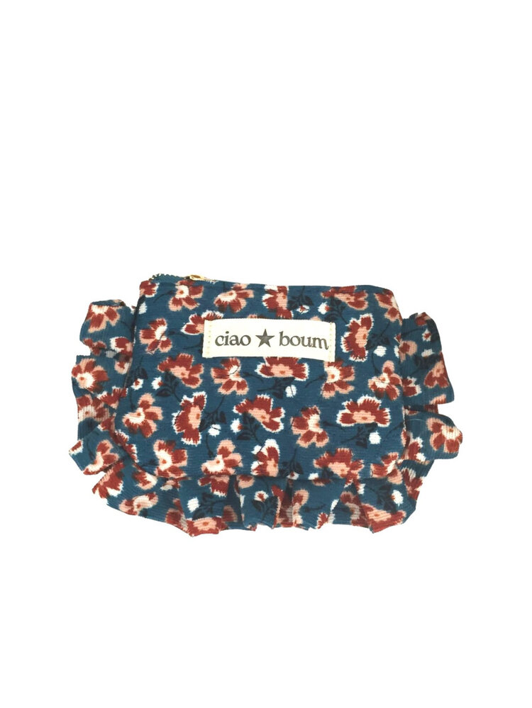 Micha Small Flower Pouch / Blue