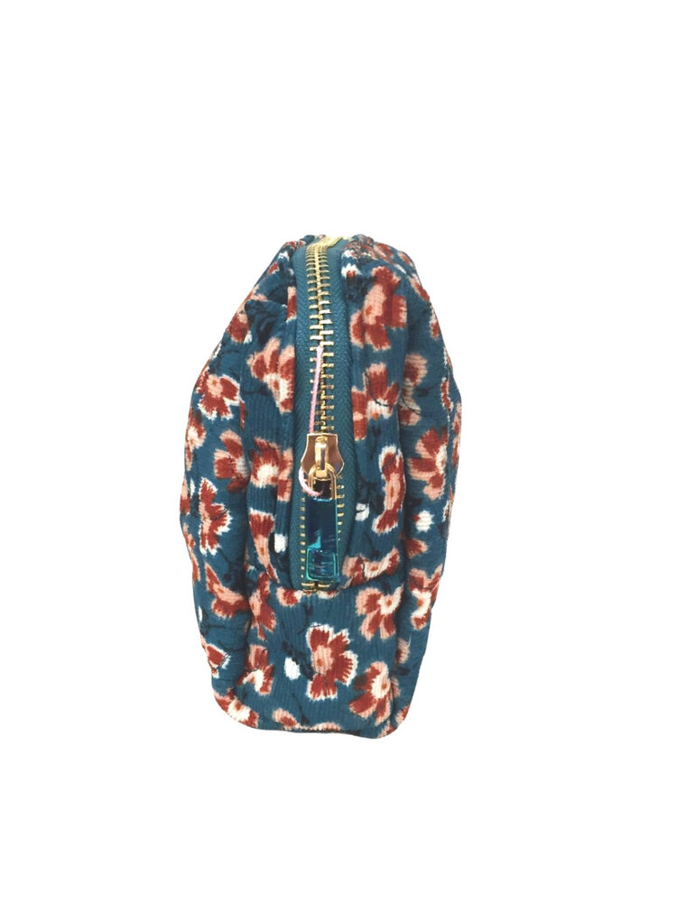 Yumeka Flower Toiletry Bag / Blue