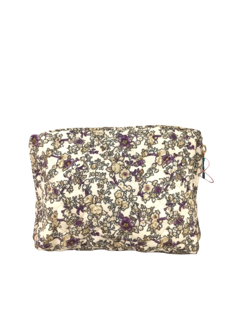 Yumeka Flower Toiletry Bag / White Lilac