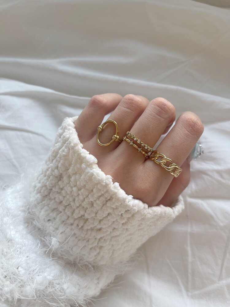 Gold Basic Chain Ring