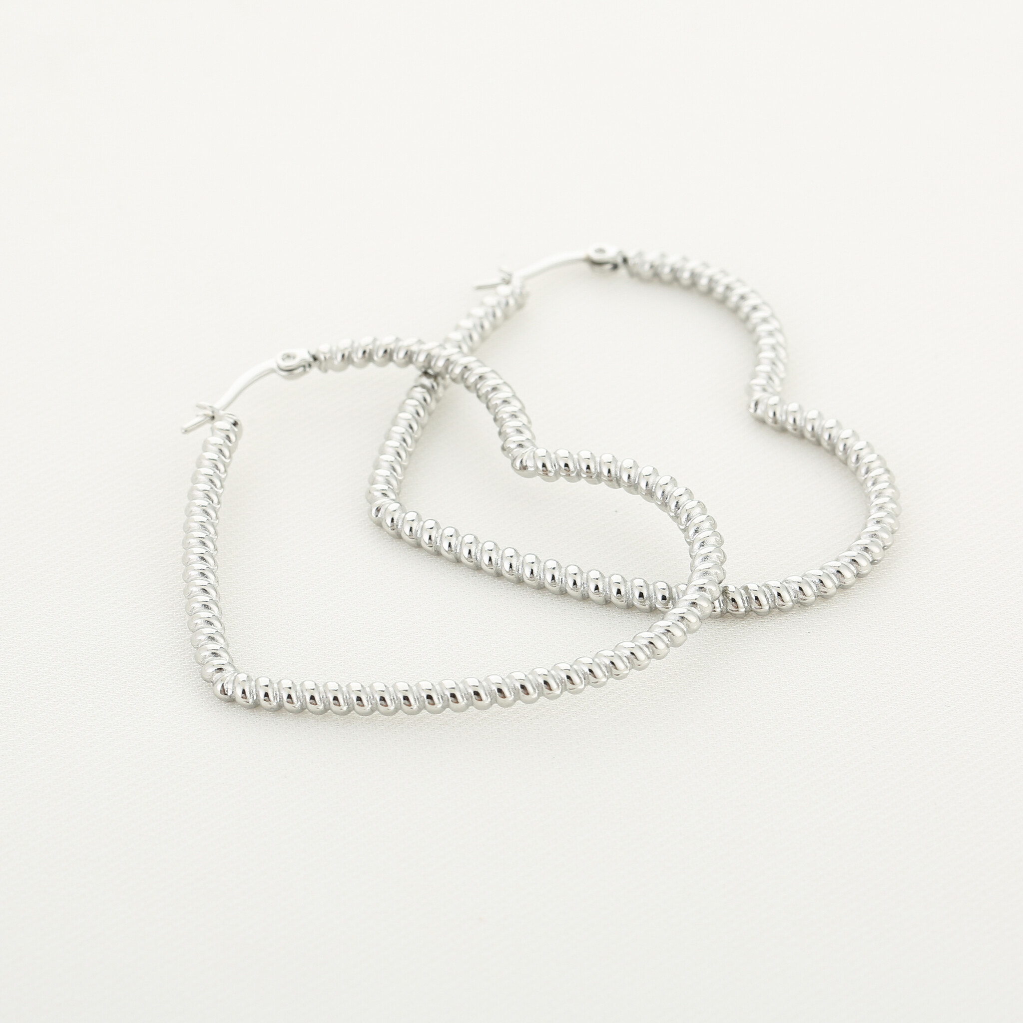 Gold Big Heart Hoop Earrings - Hello My Love
