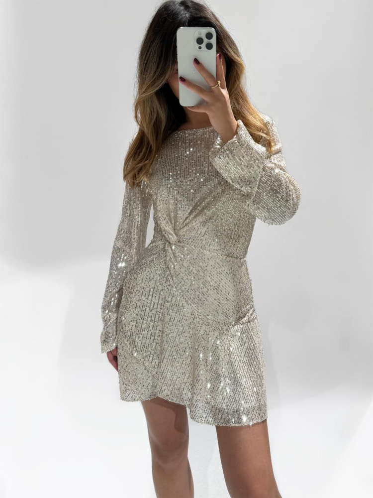 Kalei Sequin Dress / Champagne