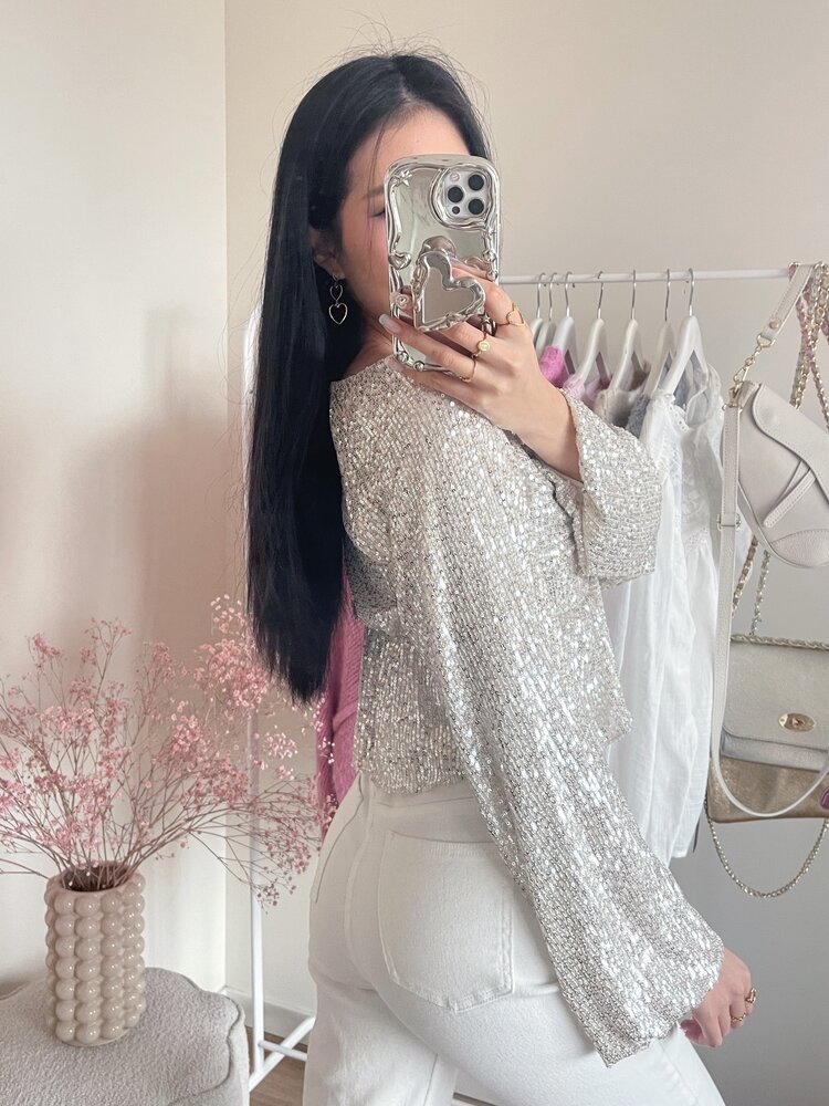 Gala Sequin Top / Champagne