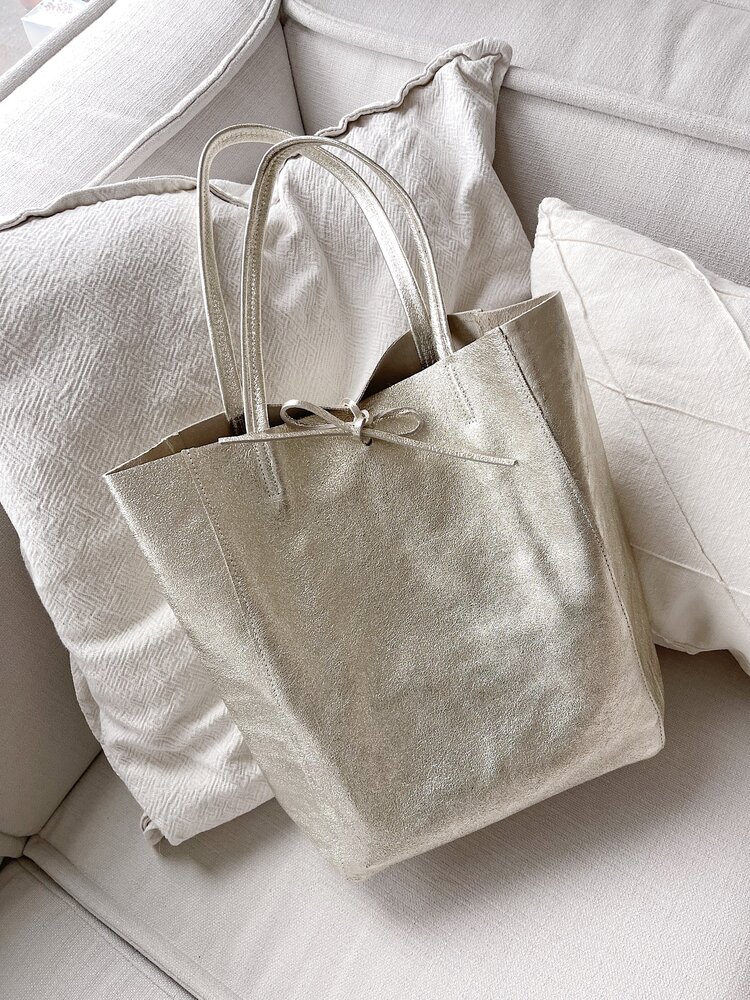 Franka Shopper Shoulder Bag / Metallic Gold