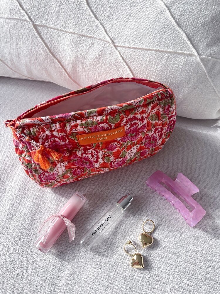 Jalaina Flower Toiletry Bag / Brown