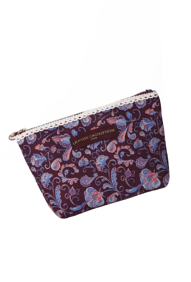 Becca Flower Pouch / Burgundy