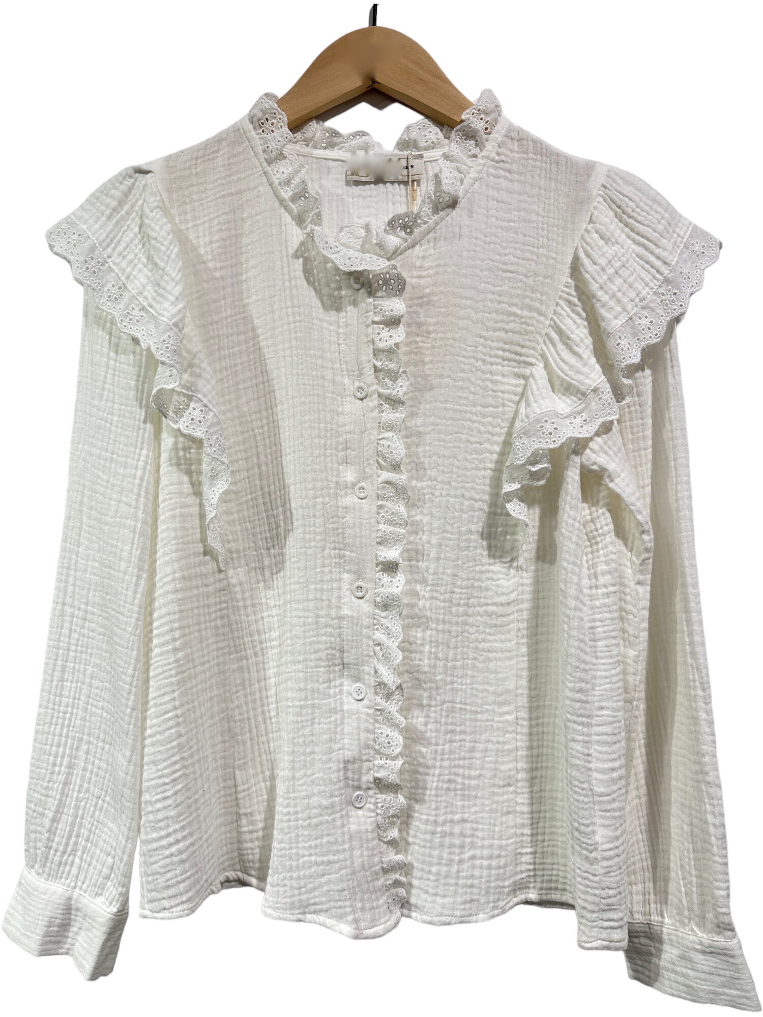 Sumi Embroidered Blouse / White - Hello My Love