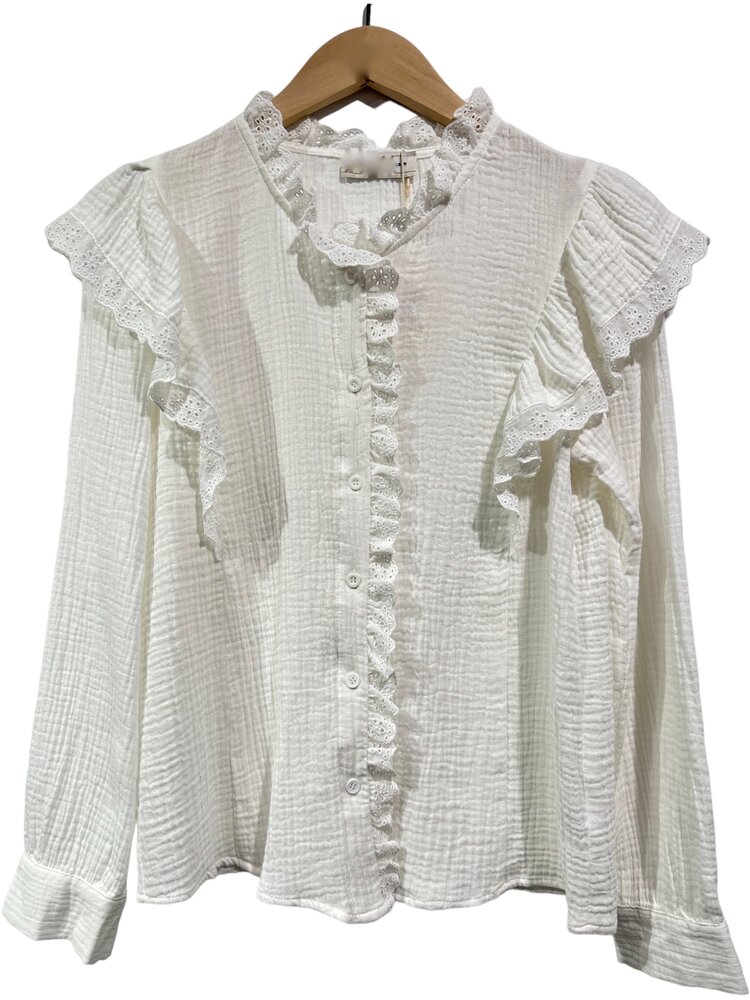 Sumi Embroidered Blouse / White
