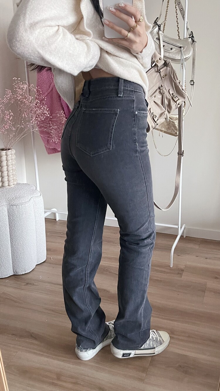 Rowa Straight Leg Jeans / Dark Grey (TALL)