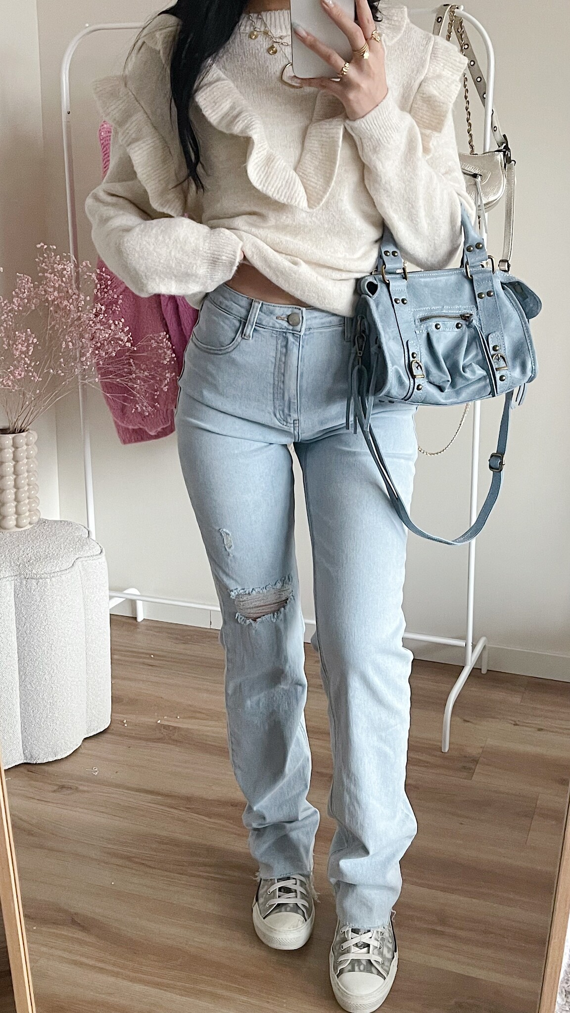 【Na.e】Stitch Wide Jeans_Indigo Blue Ｌサイズ Stitch Wide Jeans_Indigo Blue | Na.e