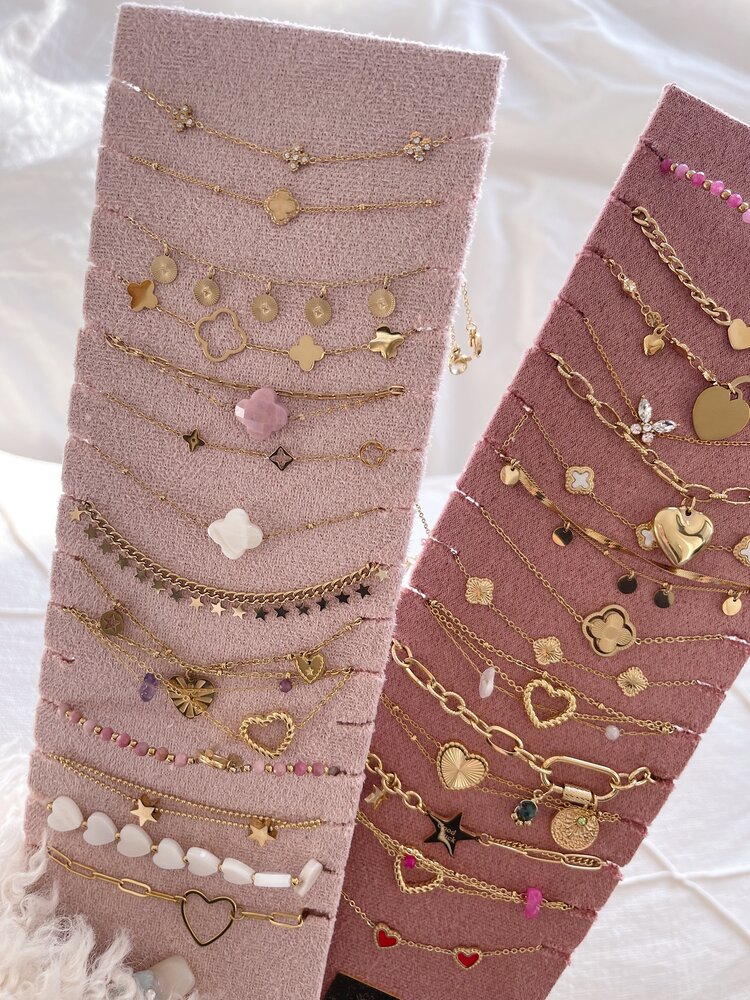 Gold Seashell Beads Heart Bracelet