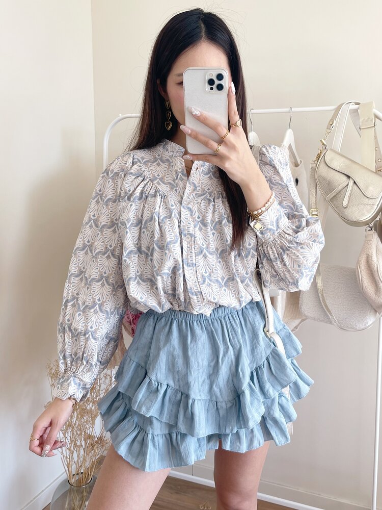 Florence Ruffle Skort / Navy Blue