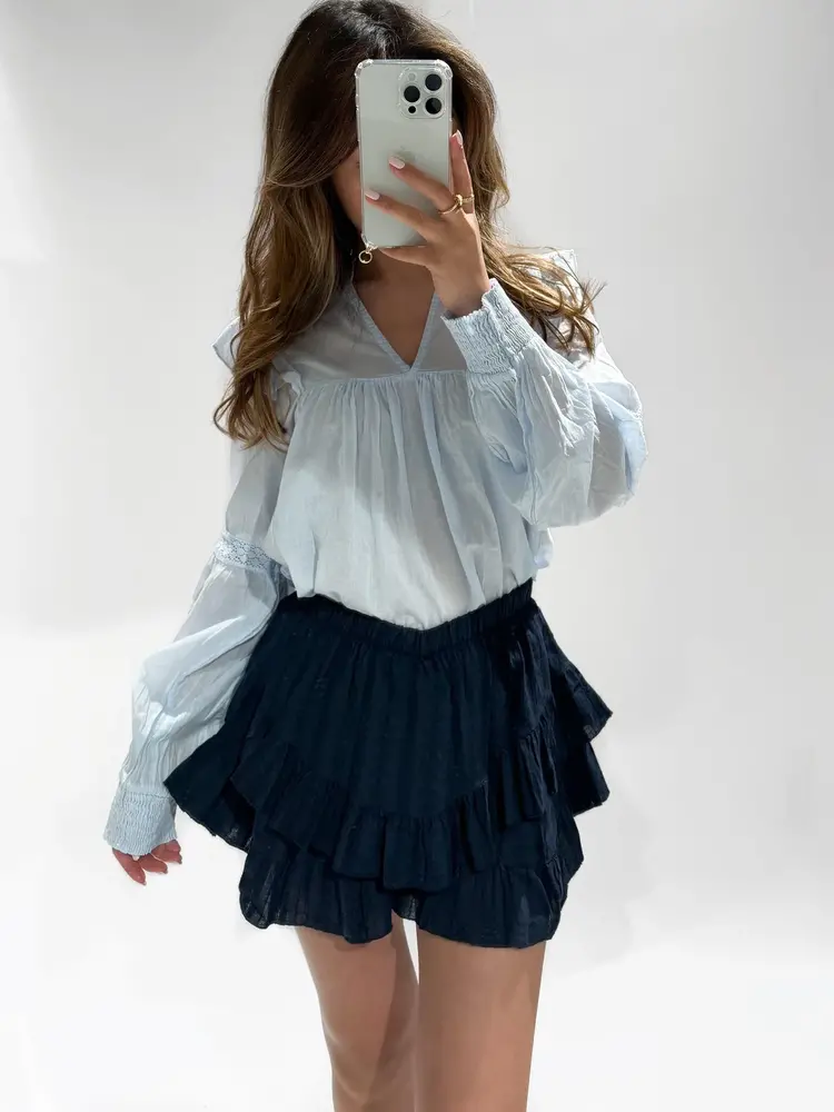 Florence Ruffle Skort / Navy Blue