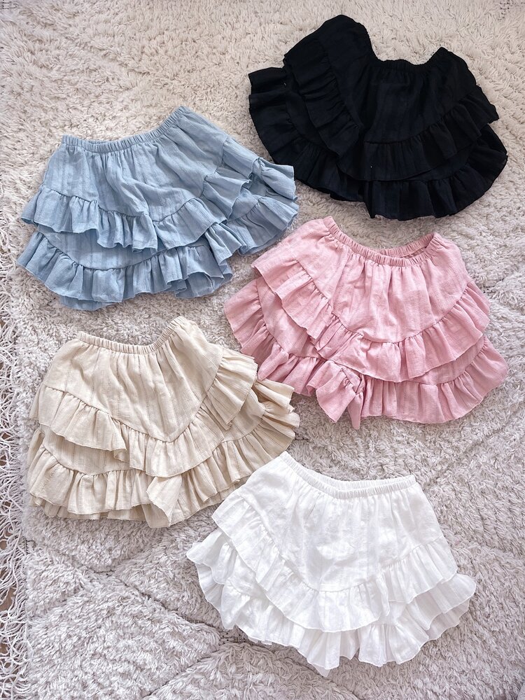 Florence Ruffle Skort / Denim Blue
