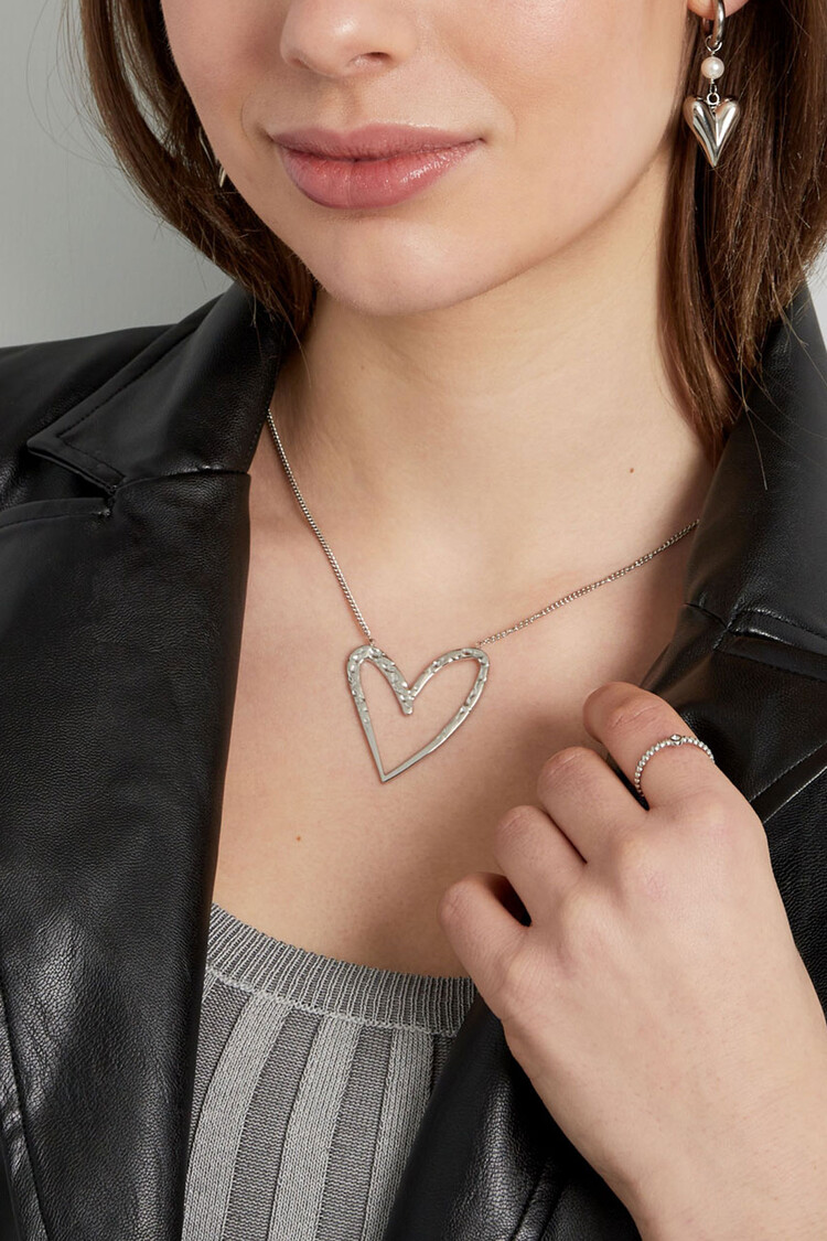 Gold Large Heart Breaker Necklace