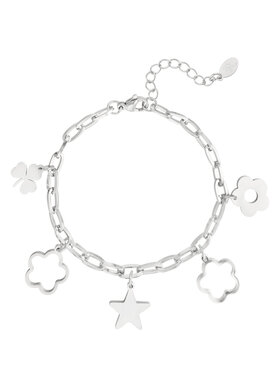 Silver Charm Party Link Bracelet