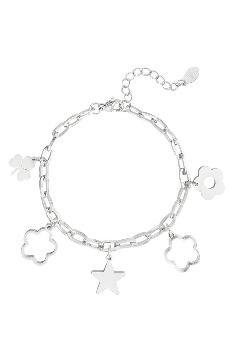 Silver Charm Party Link Bracelet