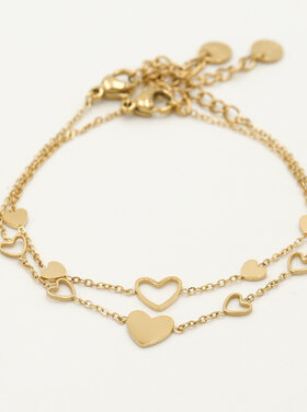 Gold Lover Hearts Bracelets