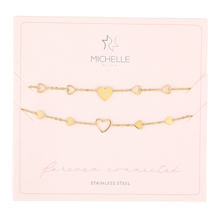 Gold Lover Hearts Bracelets