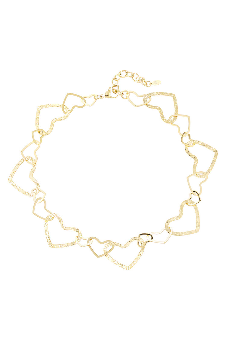 Gold Connected Hearts Necklace