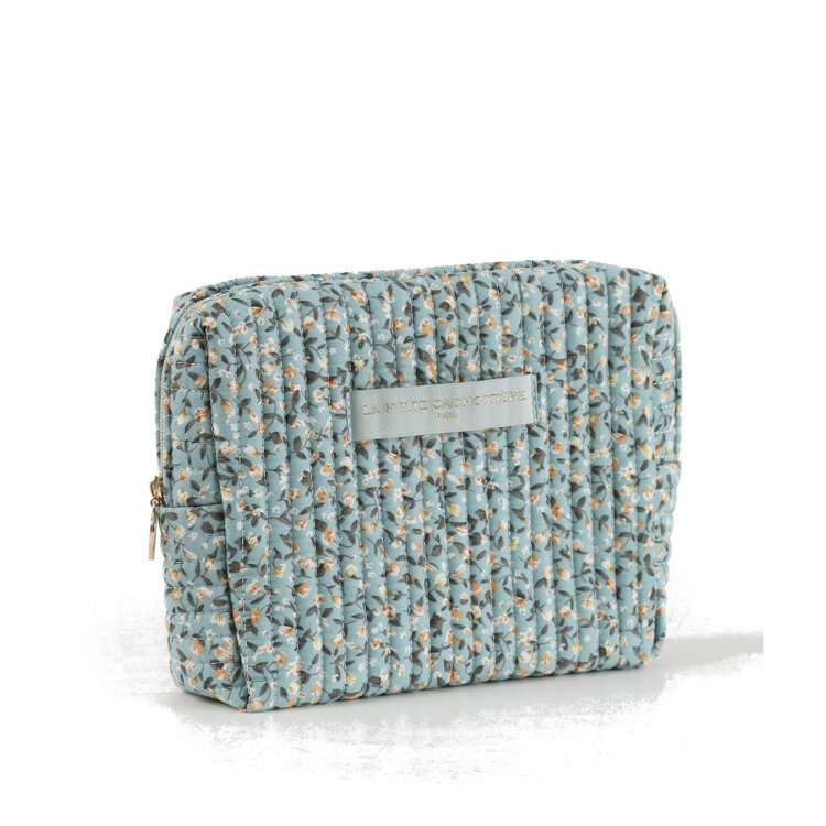 Marly Flower Toiletry Bag / Sky Blue (Medium)