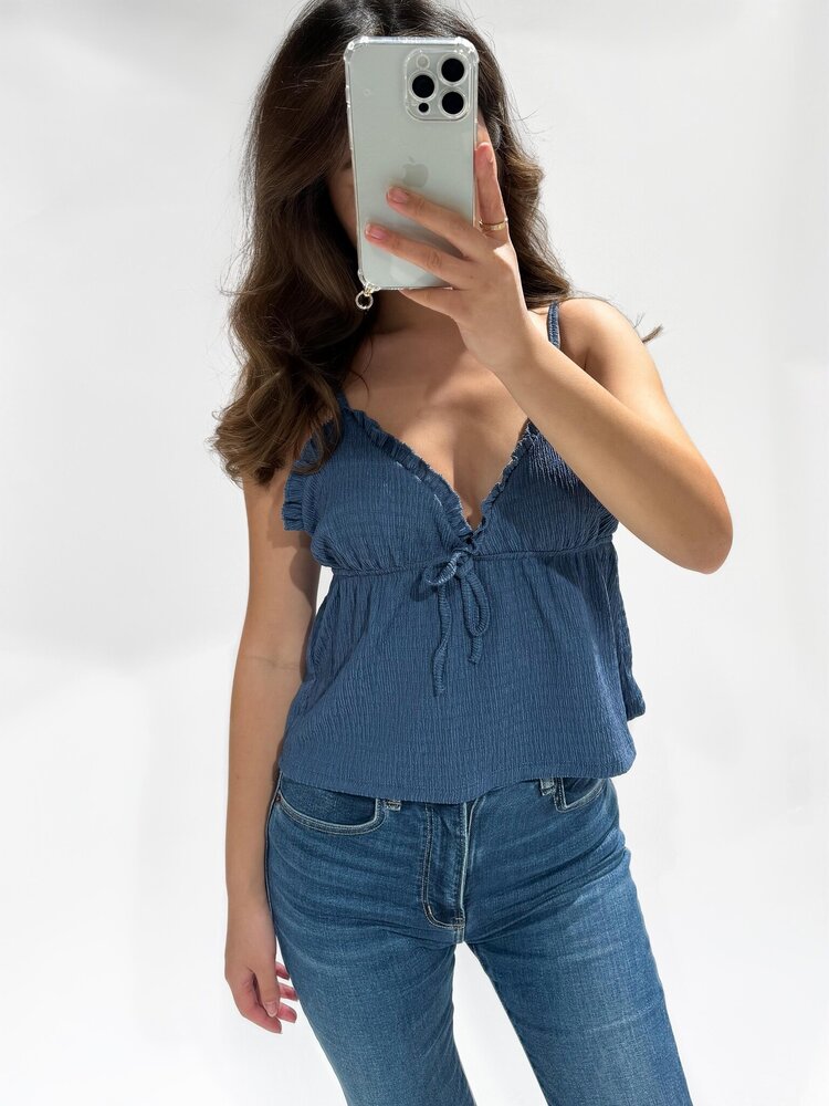 Poppy Cami Top / Navy Blue