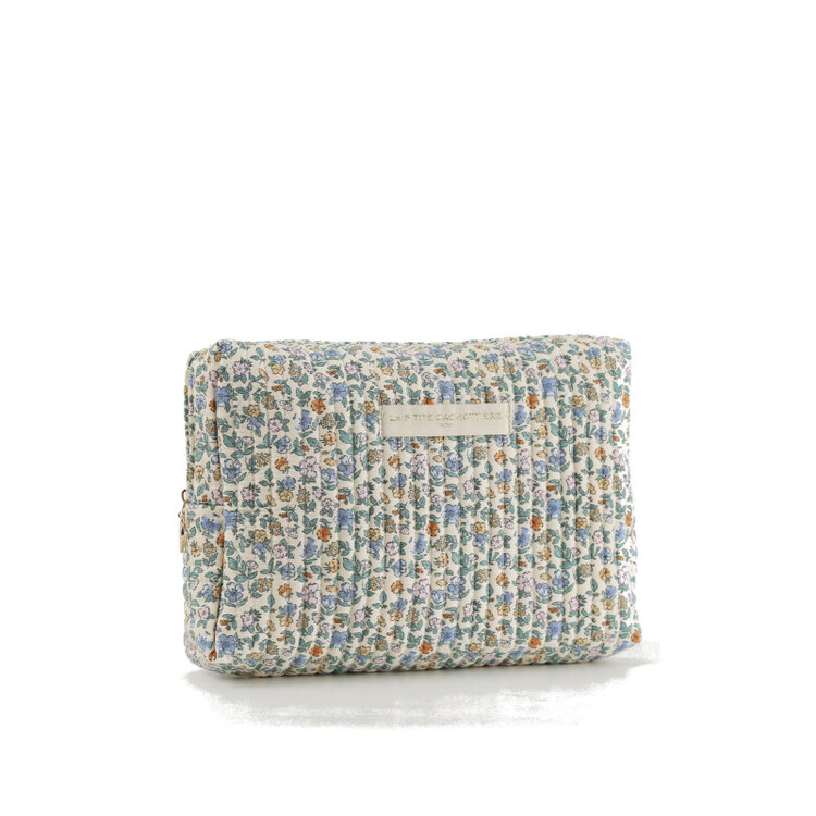Marly Flower Toiletry Bag / Green & Blue (Large)