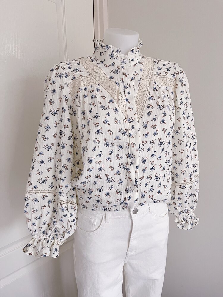 Darling Flower Embroidered Blouse