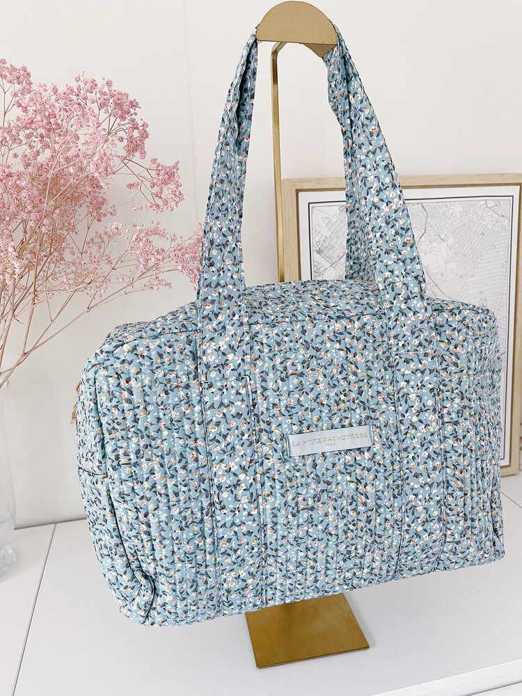 Acacia Flower Travel Bag / Sky Blue