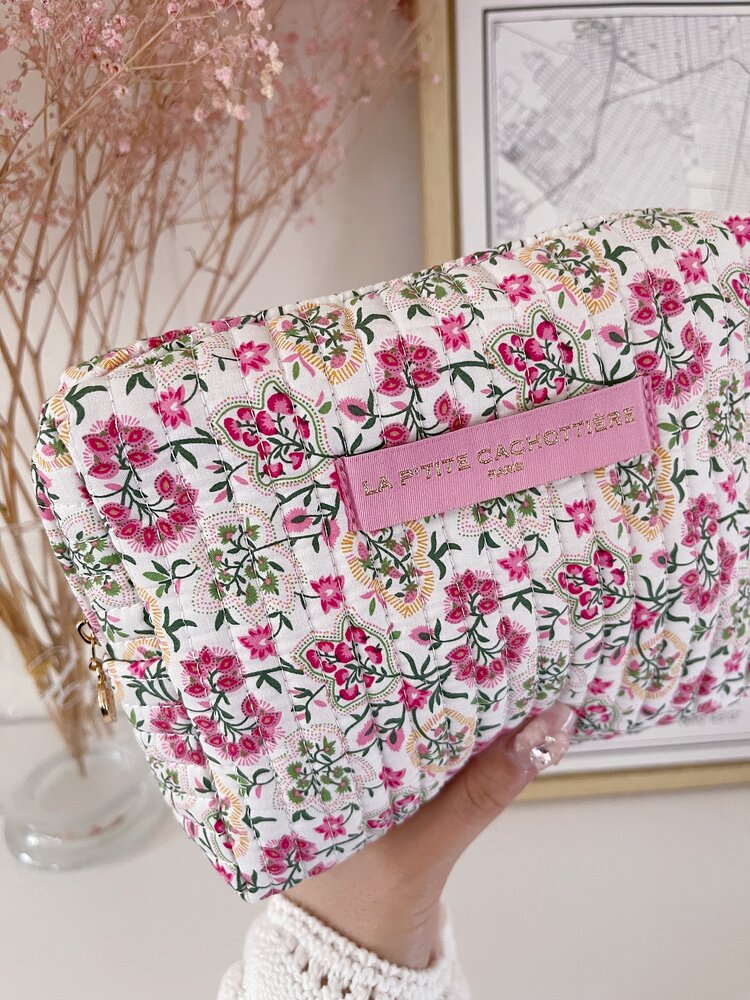 Marly Flower Toiletry Bag / Pink (Medium)