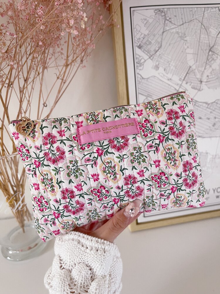 Lizzie Flower Pouch / Pink