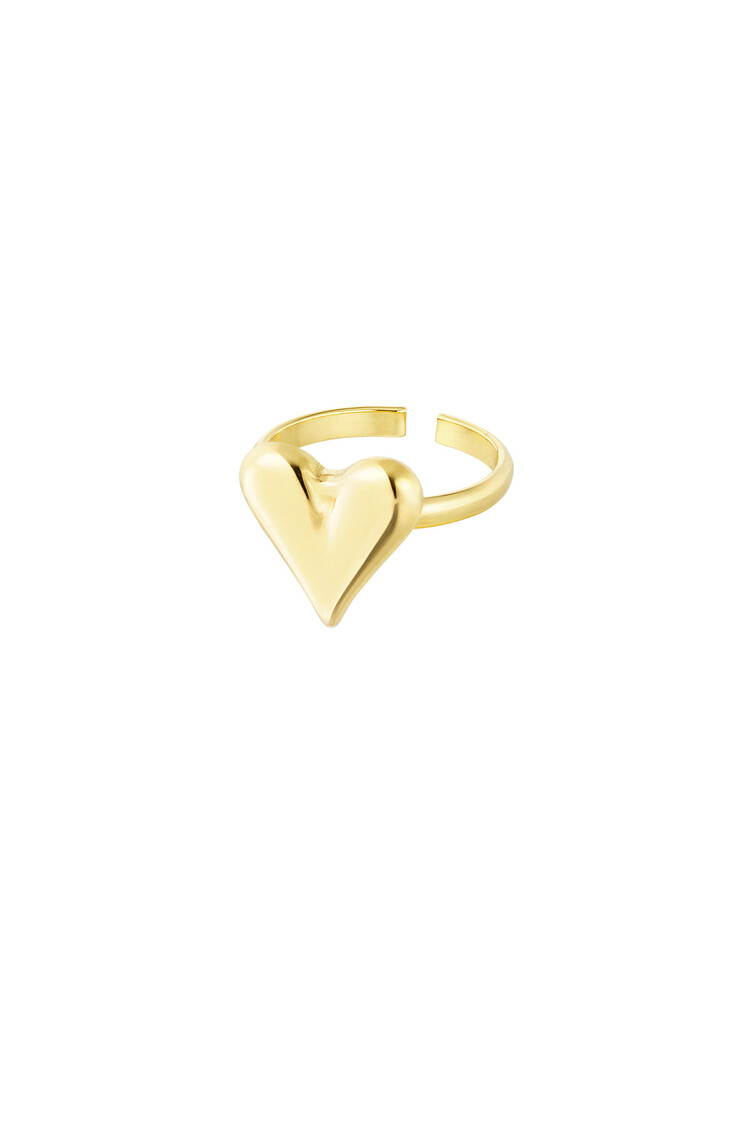 Gold Cute Heart Ring