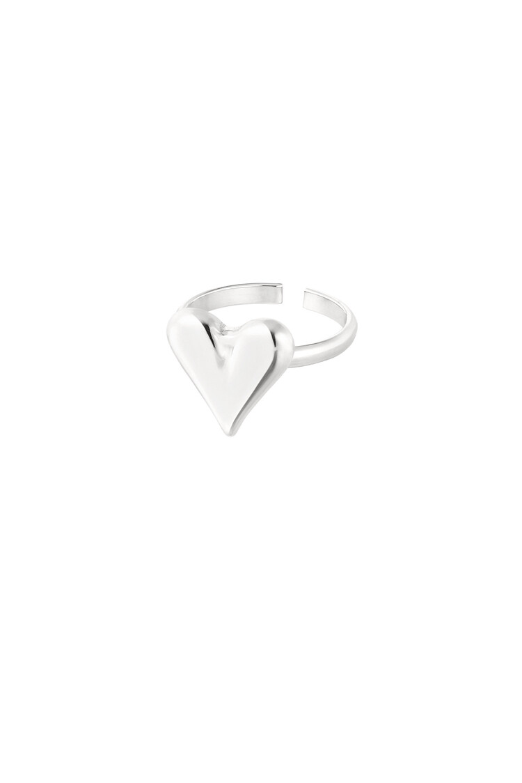 Silver Cute Heart Ring