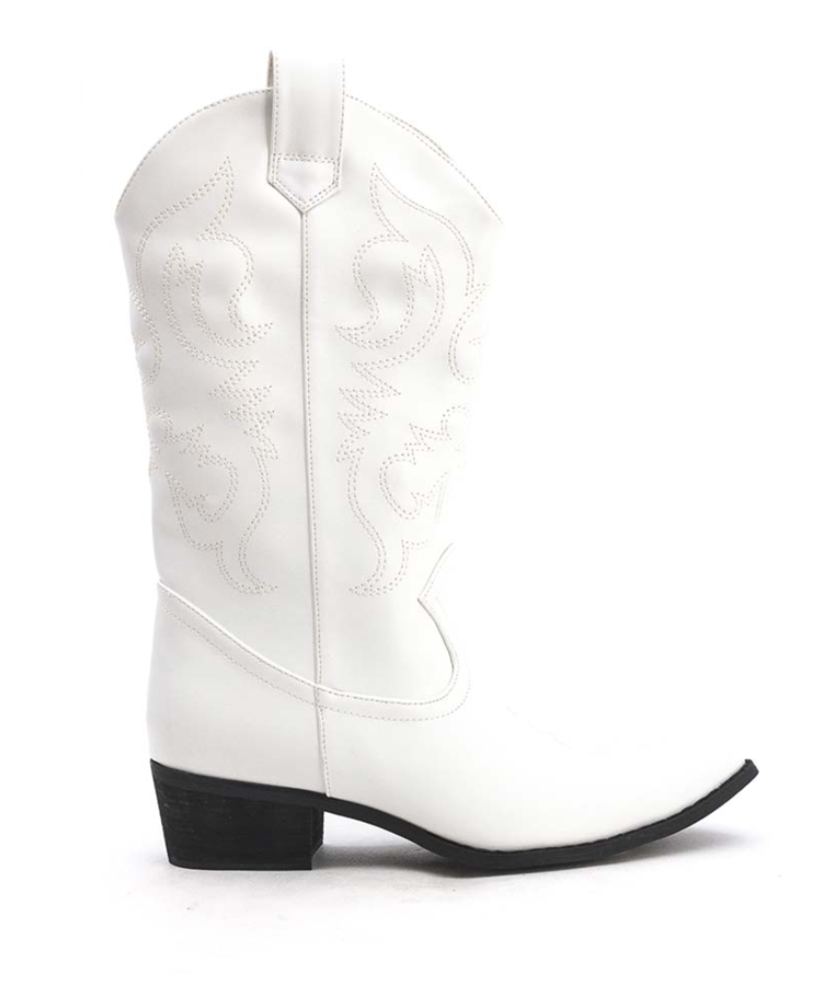 Isabelli Cowboy Boots / White